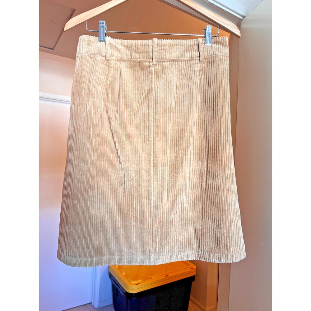 NÜMPH Numechan Calah Tan Corduroy Skirt 38 (6) NWOT
